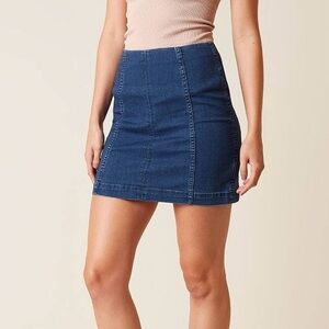 Free People Denim Blue Mini Skirt